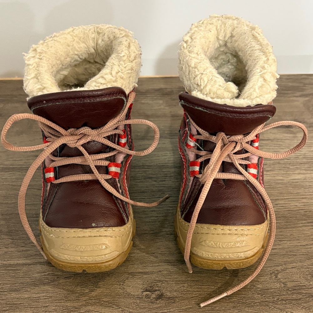 Olang Toddler Brown Faux-Sherpa Lined Winter Boots size 5